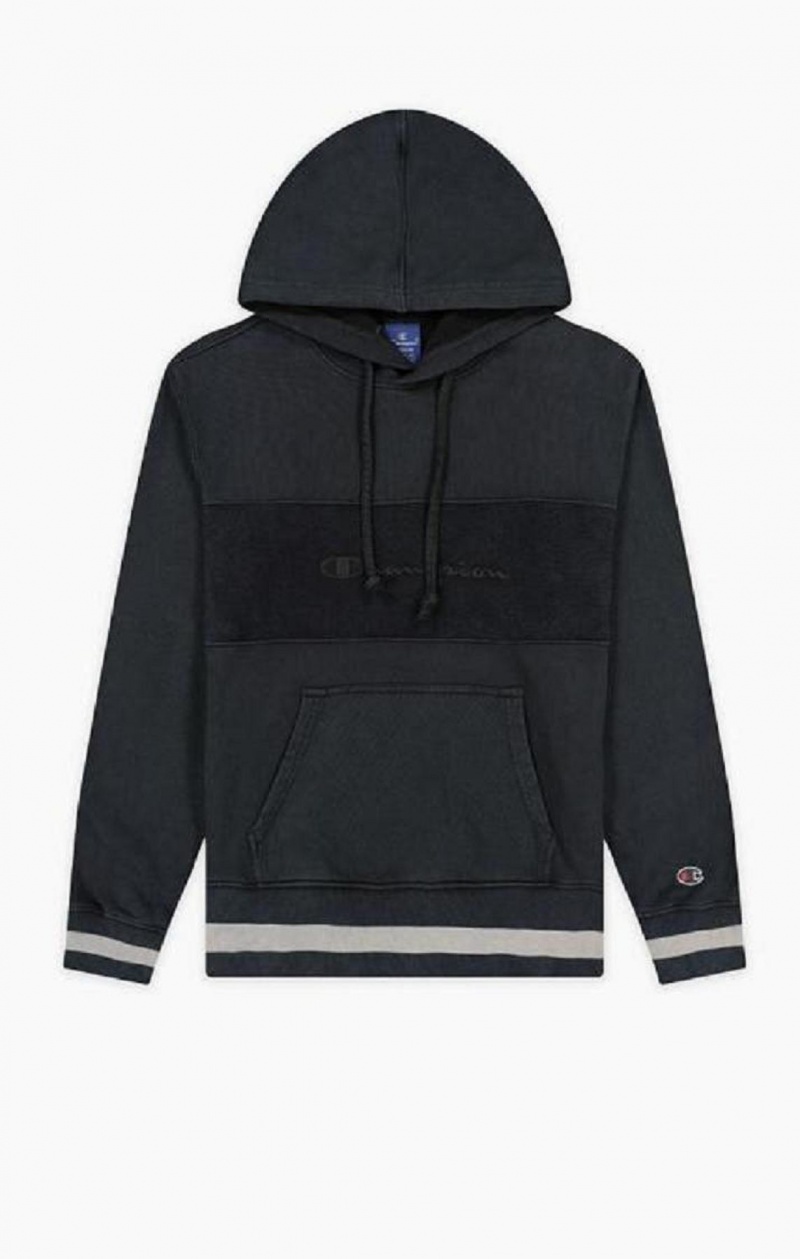 Champion Script Logo Reverse Weave Hoodie Hettegenser Herre Svarte | 6485-SCEGI