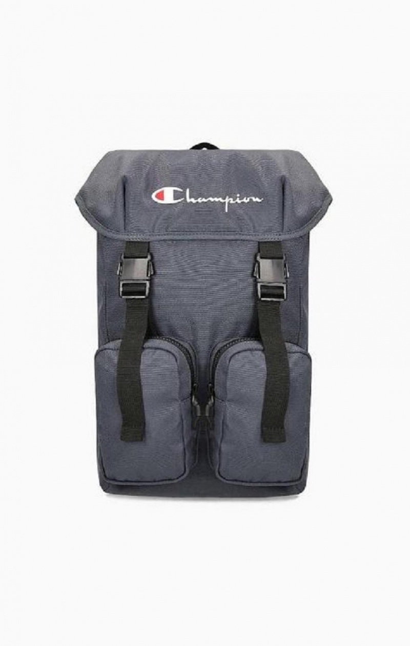 Champion Script Logo Spenne Front Backpack Vesker Herre Mørke Turkis | 1094-LETPU