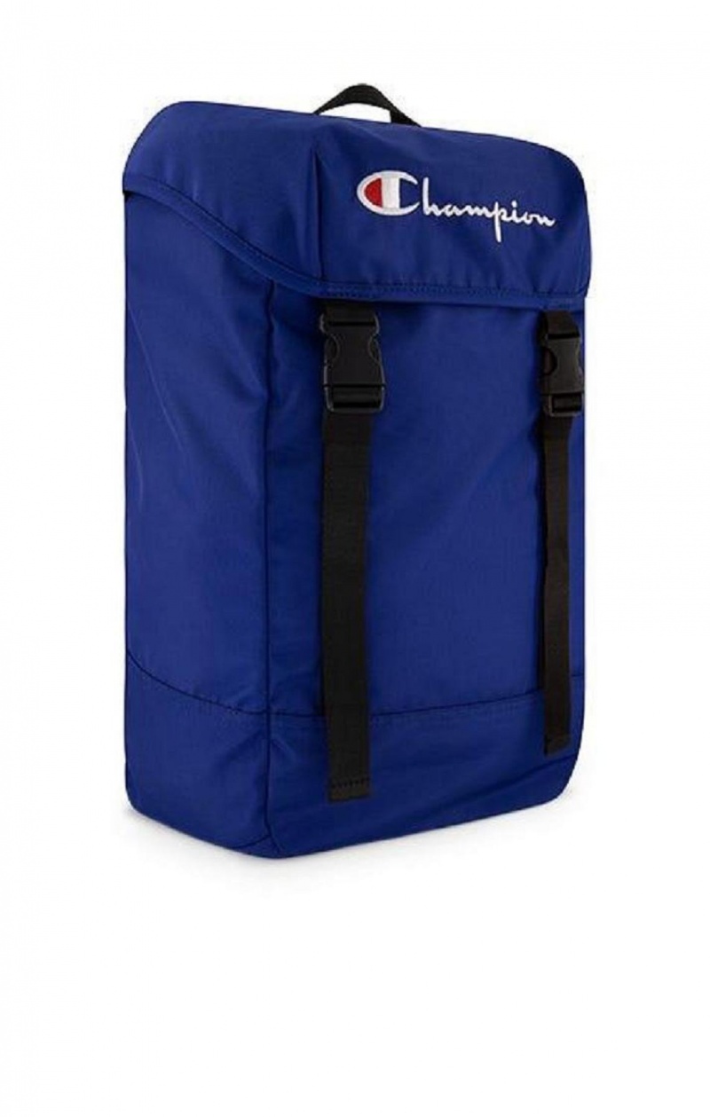 Champion Script Logo Spenne Front Backpack Vesker Dame Blå | 6701-HRYQZ