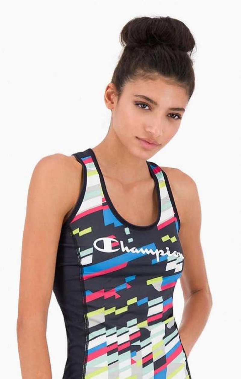 Champion Script Logo Tank Top T-skjorte Dame Svarte | 5029-JBRXA