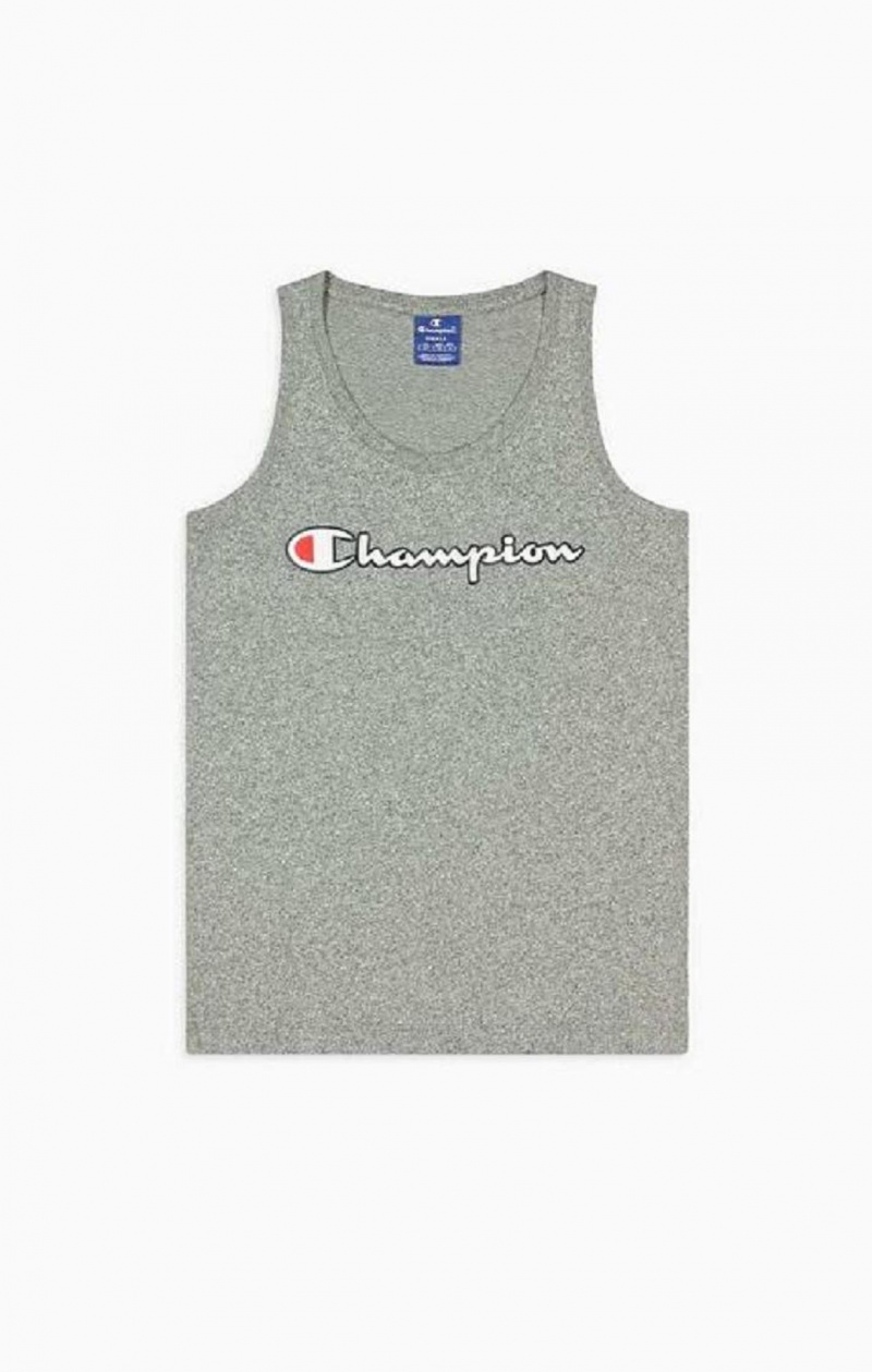 Champion Script Logo Tank Top T-skjorte Dame Mørke Grå | 7258-LUIVR