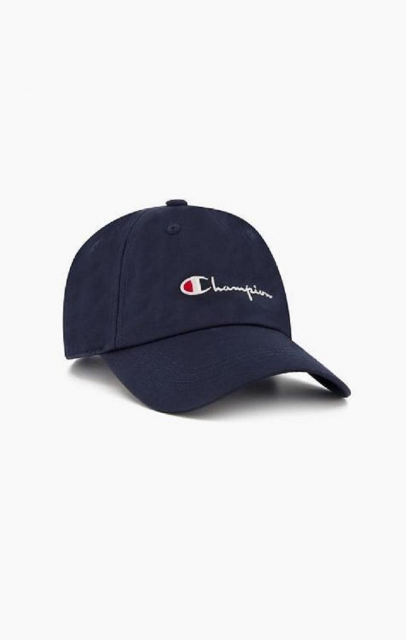 Champion Script Logo Woven Baseball Cap Hatt Herre Svarte | 7069-LHQMV