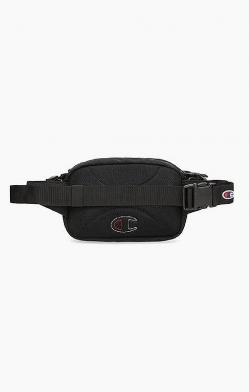 Champion Script Logo Zip Belt Bag Vesker Herre Svarte | 5137-MWKVH