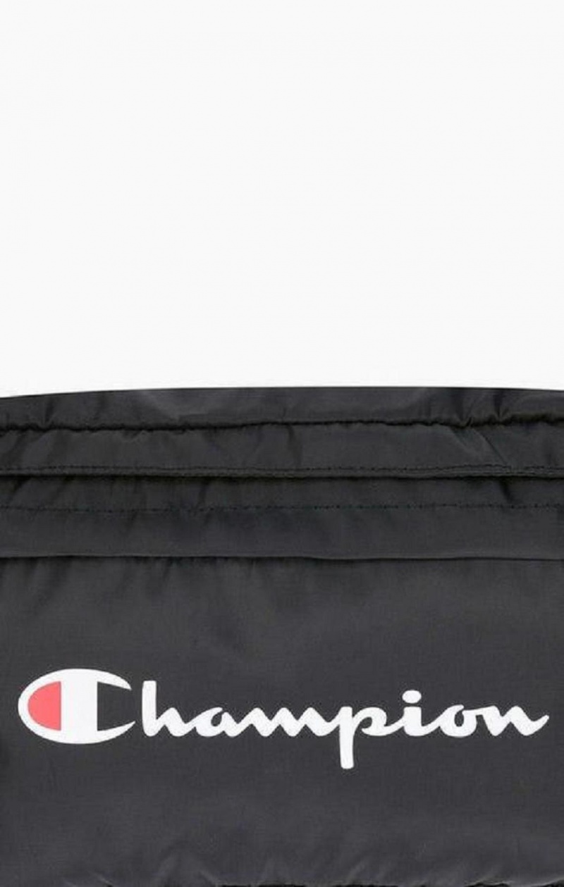 Champion Script Logo Zip Belt Bag Vesker Herre Svarte | 1024-YTZCR