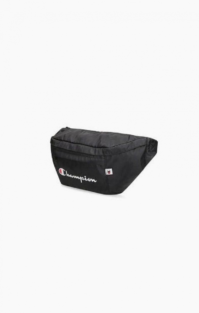 Champion Script Logo Zip Belt Bag Vesker Herre Svarte | 1024-YTZCR