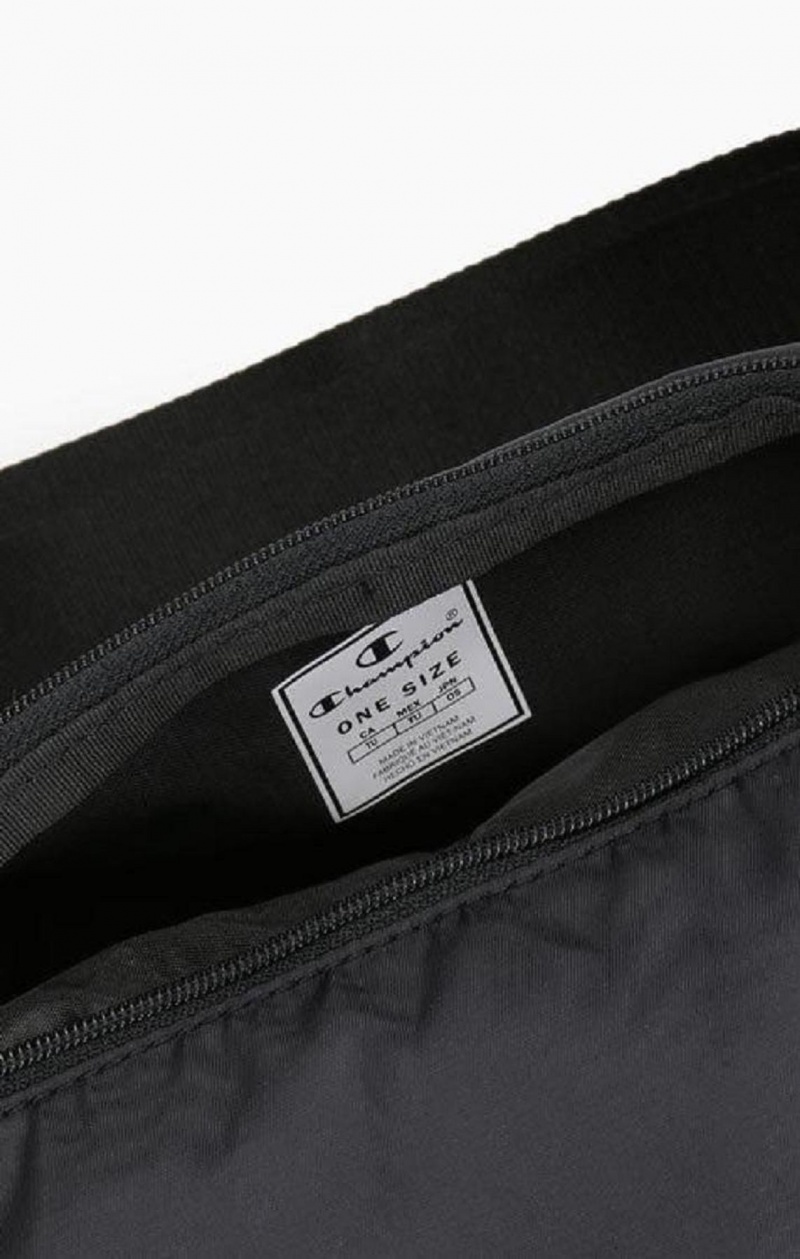 Champion Script Logo Zip Belt Bag Vesker Herre Svarte | 1024-YTZCR