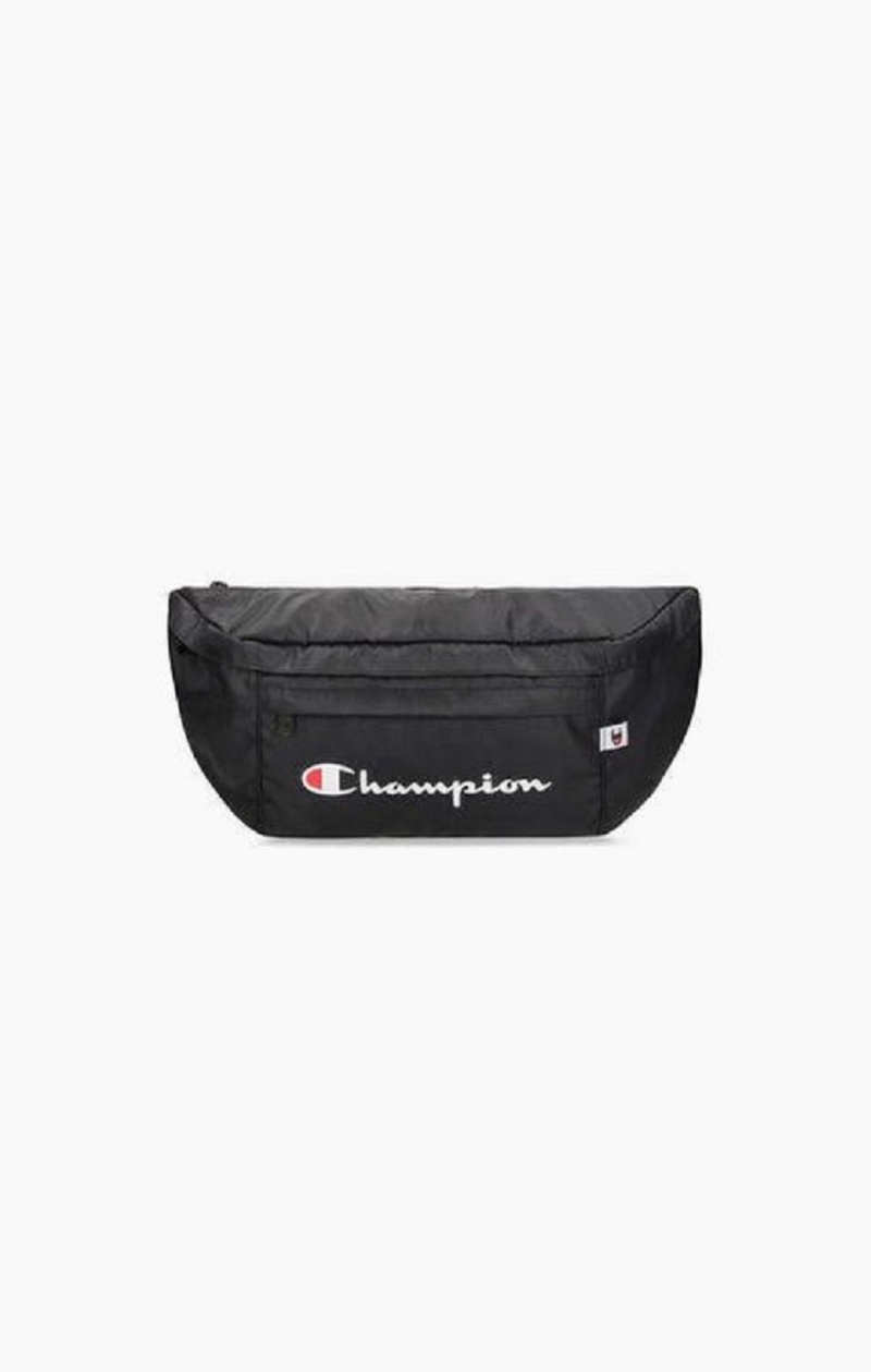 Champion Script Logo Zip Belt Bag Vesker Herre Svarte | 1024-YTZCR