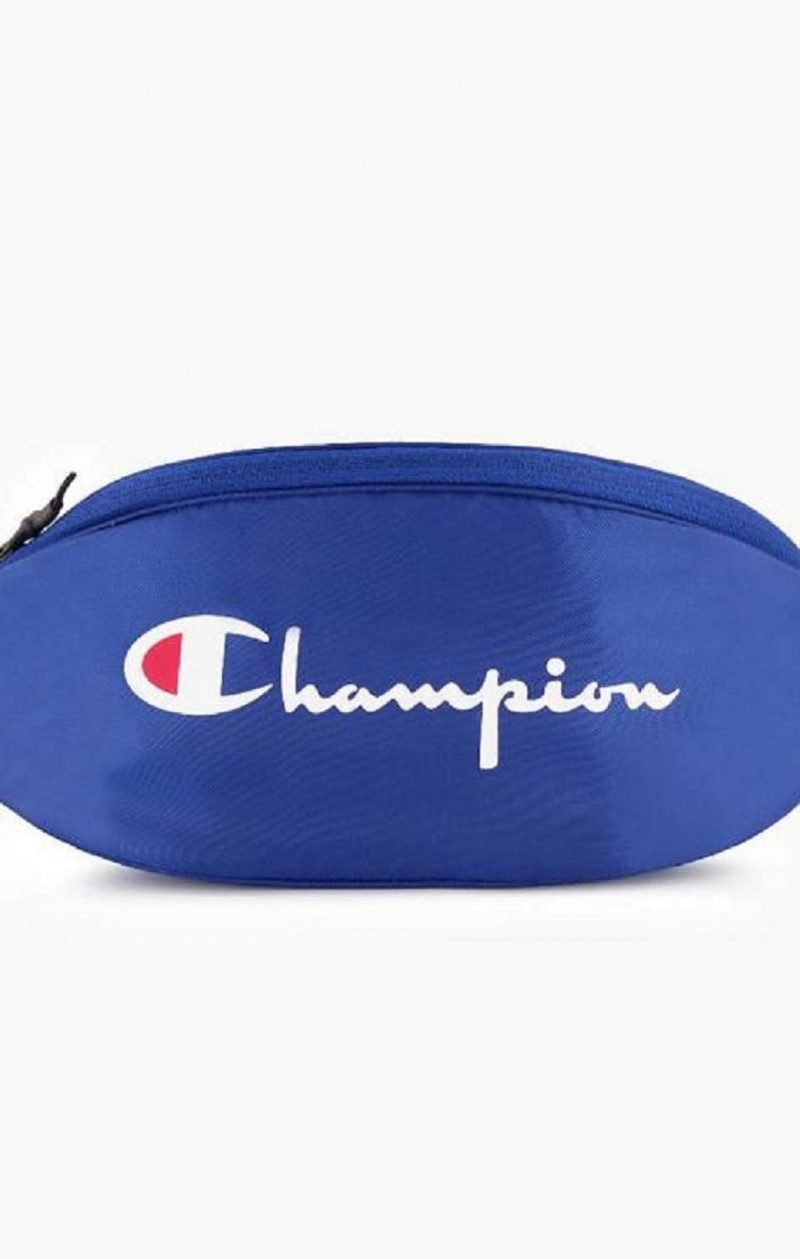 Champion Script Logo Zip Belt Bag Vesker Herre Blå | 6912-BLFJE