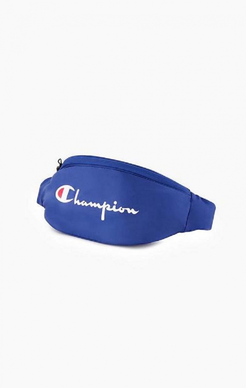 Champion Script Logo Zip Belt Bag Vesker Herre Blå | 6912-BLFJE