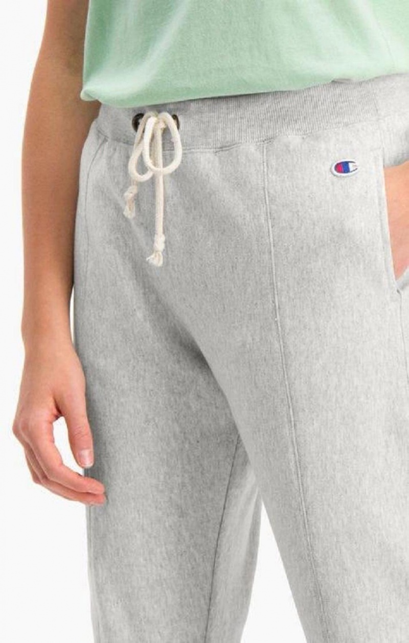 Champion Slim Fit Seam Detail Reverse Weave Joggers Joggebukse Dame Lyse Grå | 7082-EJRGA