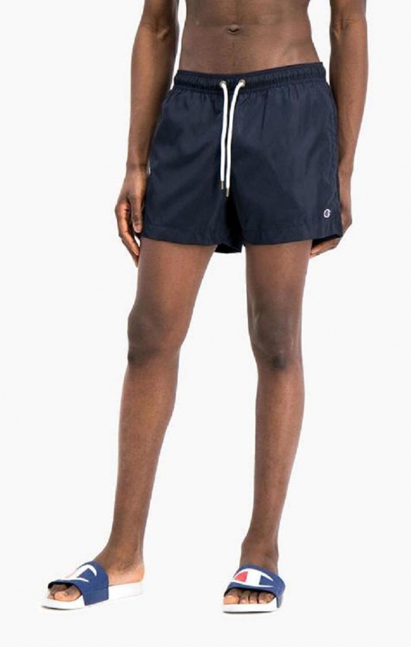 Champion Small C Logo Swim Shorts Badetøy Herre Mørke Blå | 1587-VPIBS