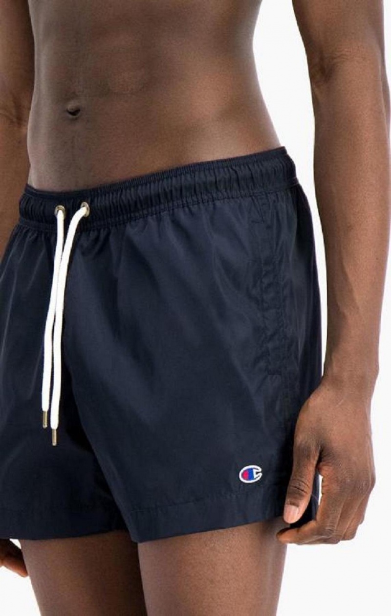 Champion Small C Logo Swim Shorts Badetøy Herre Mørke Blå | 1587-VPIBS