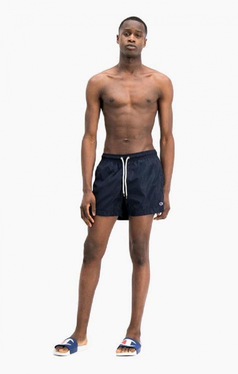 Champion Small C Logo Swim Shorts Badetøy Herre Mørke Blå | 1587-VPIBS