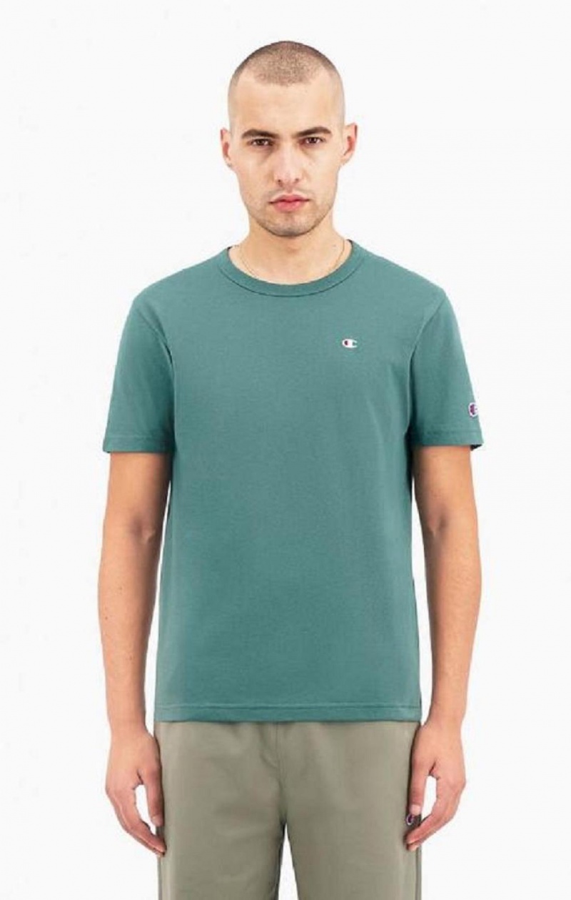 Champion Small C Logo T-Shirt T-skjorte Herre Grønn | 2348-OMRLS