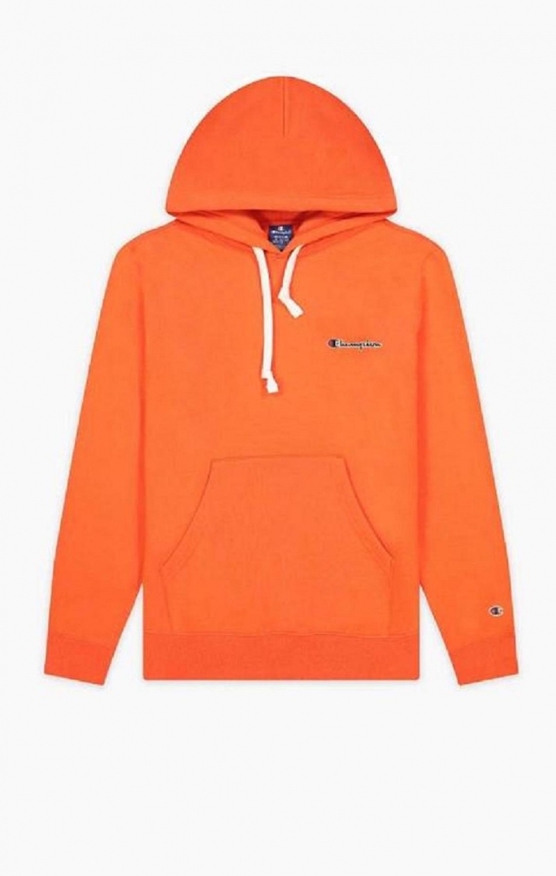 Champion Small Script Logo Hoodie Hettegenser Herre Rød | 2937-QZVEP