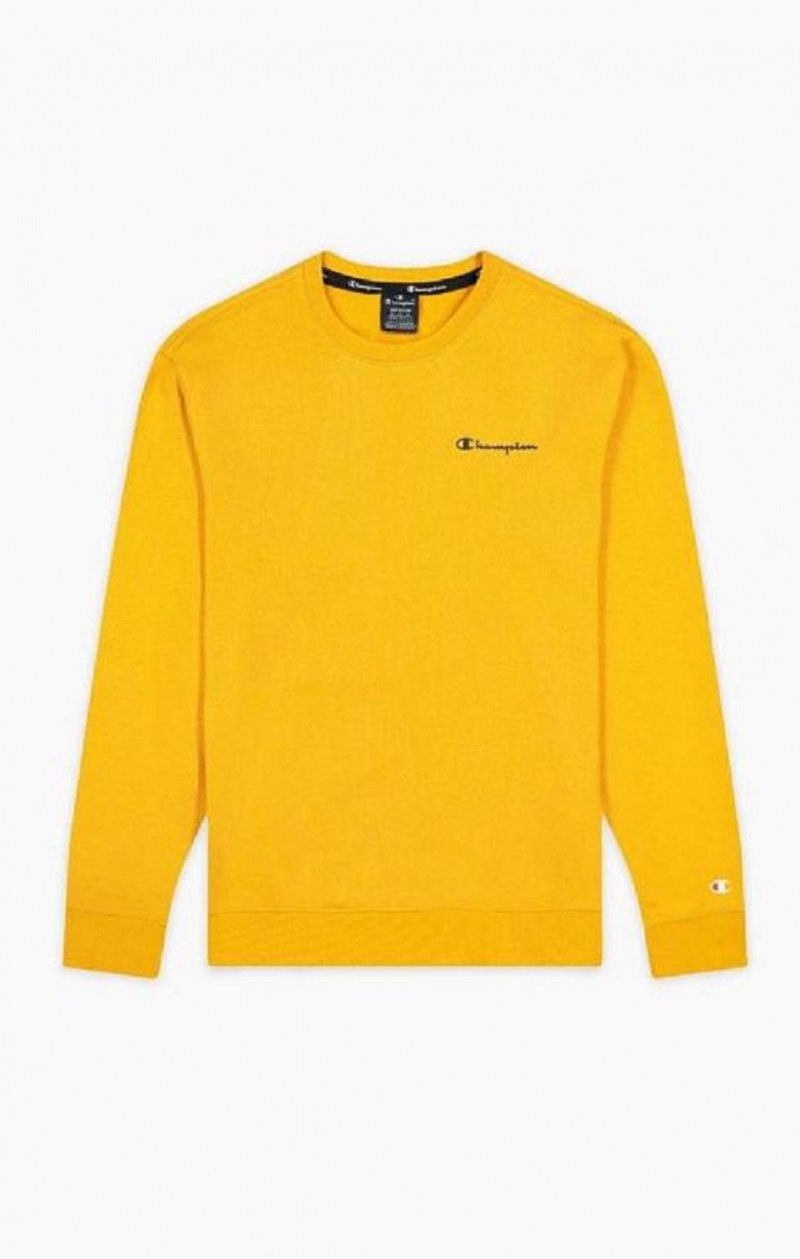 Champion Small Script Logo Sweatshirt Gensere Herre Oransje | 4691-VJNRA