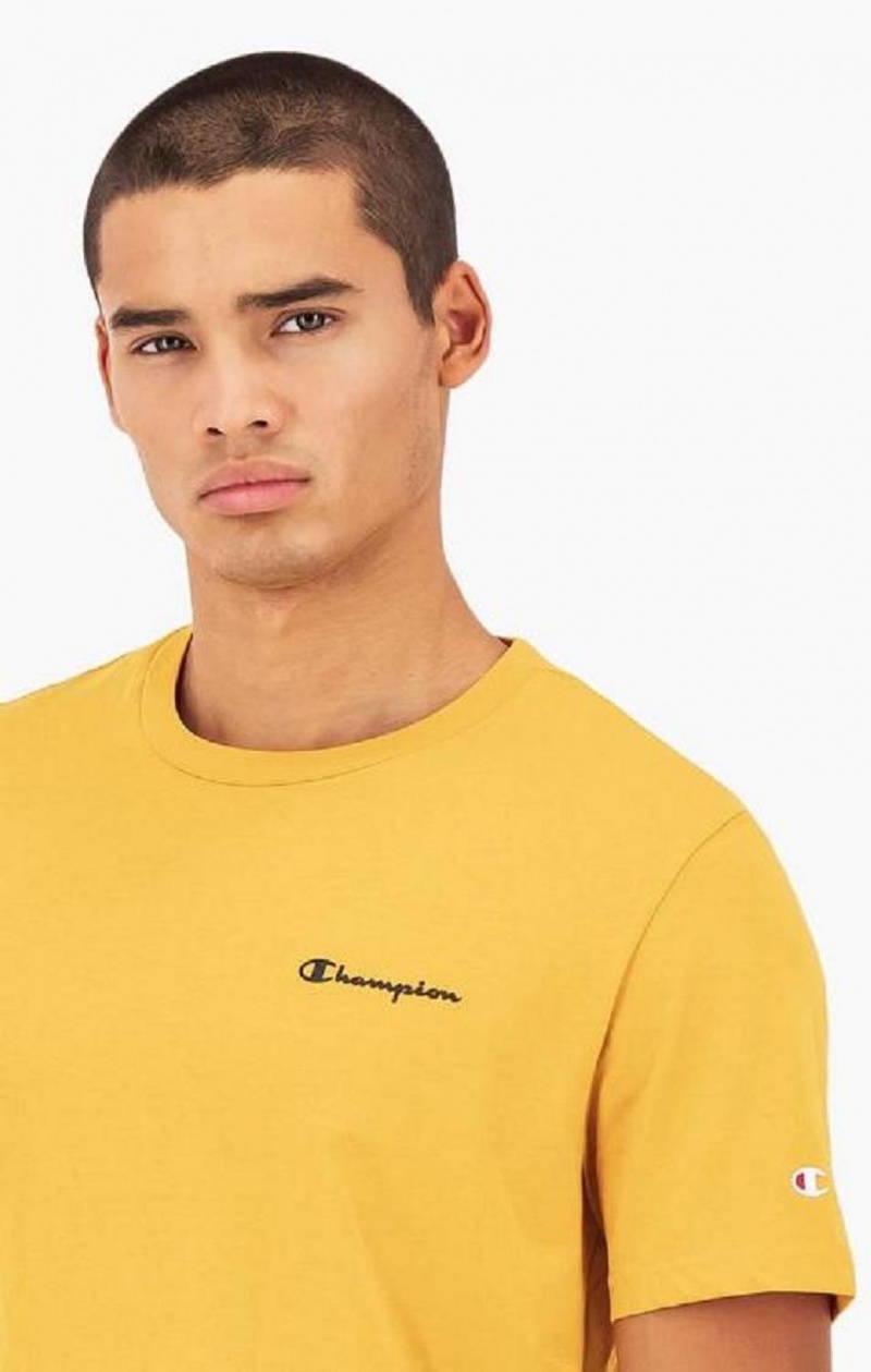 Champion Small Script Logo T-Shirt T-skjorte Herre Oransje | 5742-XGLOY