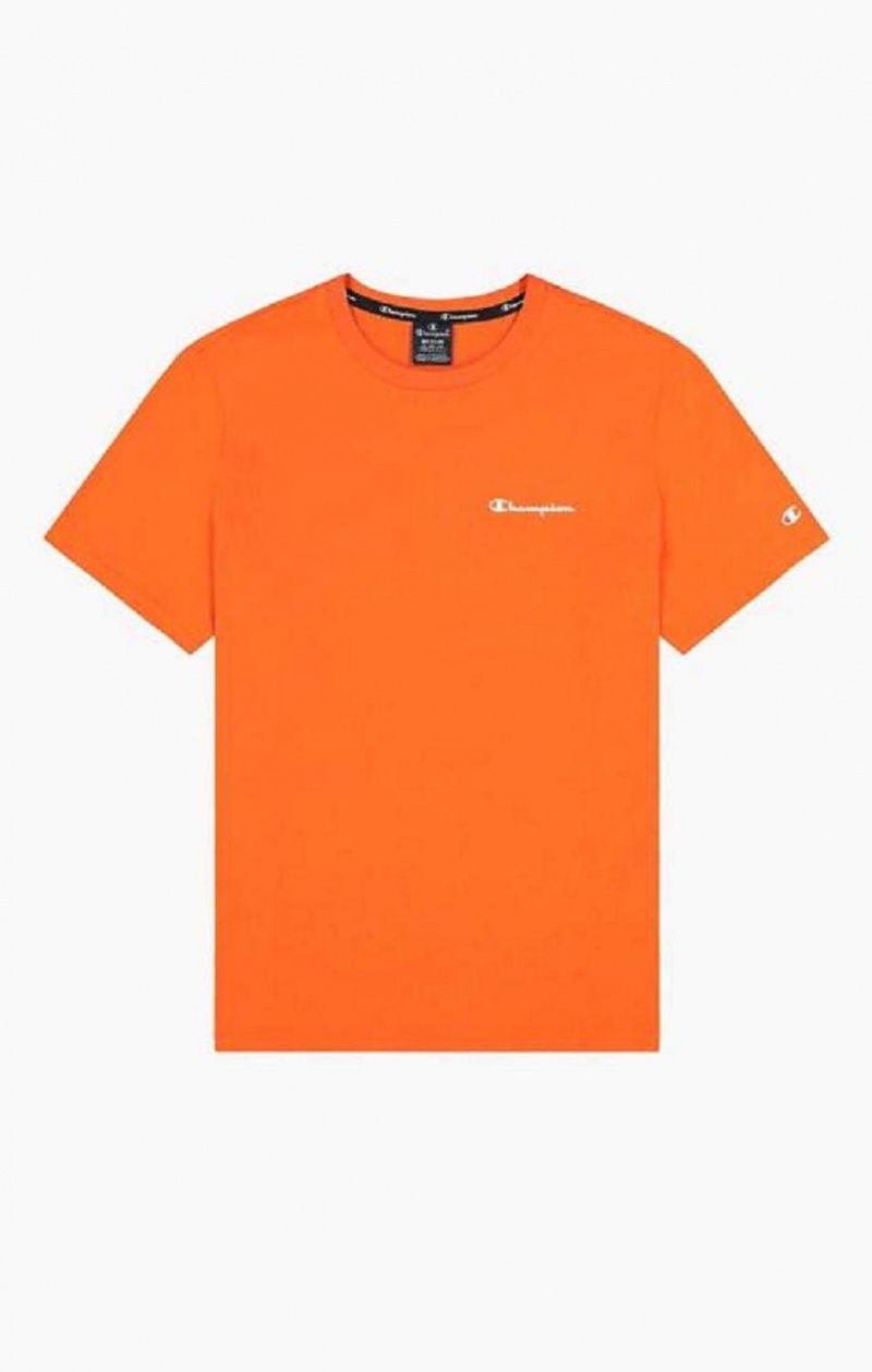 Champion Small Script Logo T-Shirt T-skjorte Herre Oransje | 0129-BOYSD