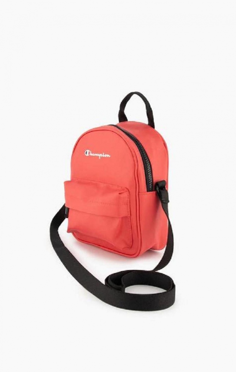 Champion Small Script Logo Woven Crossbody Backpack Vesker Dame Rød | 9507-MLNOG