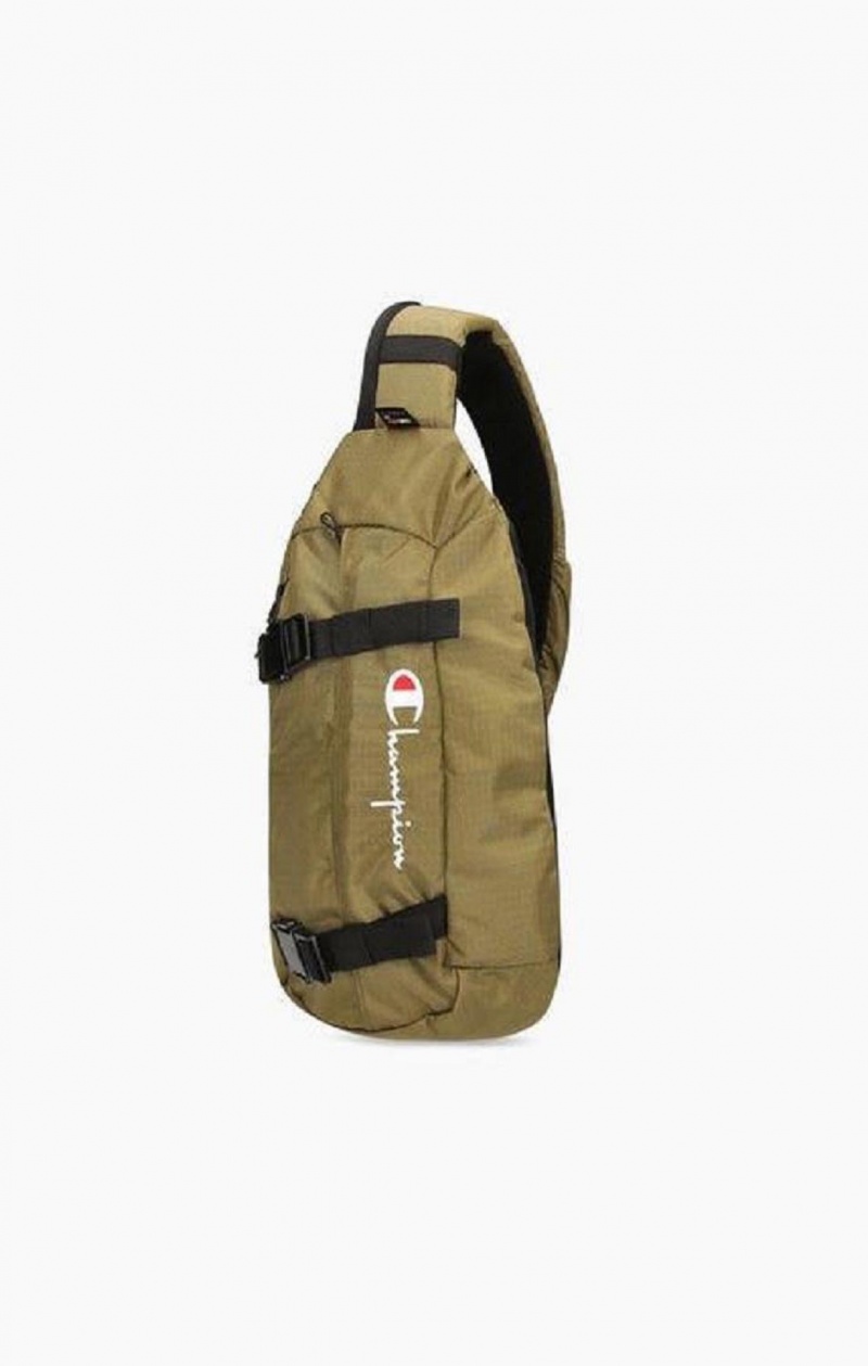 Champion Spenne Front Sling Backpack Vesker Herre Olivengrønne Grønn | 6218-ZNXSW