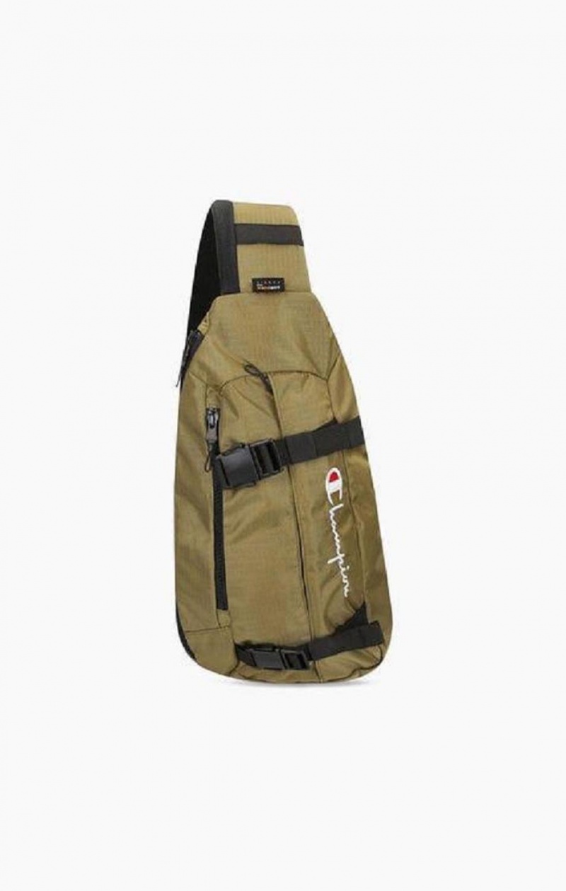 Champion Spenne Front Sling Backpack Vesker Herre Olivengrønne Grønn | 6218-ZNXSW