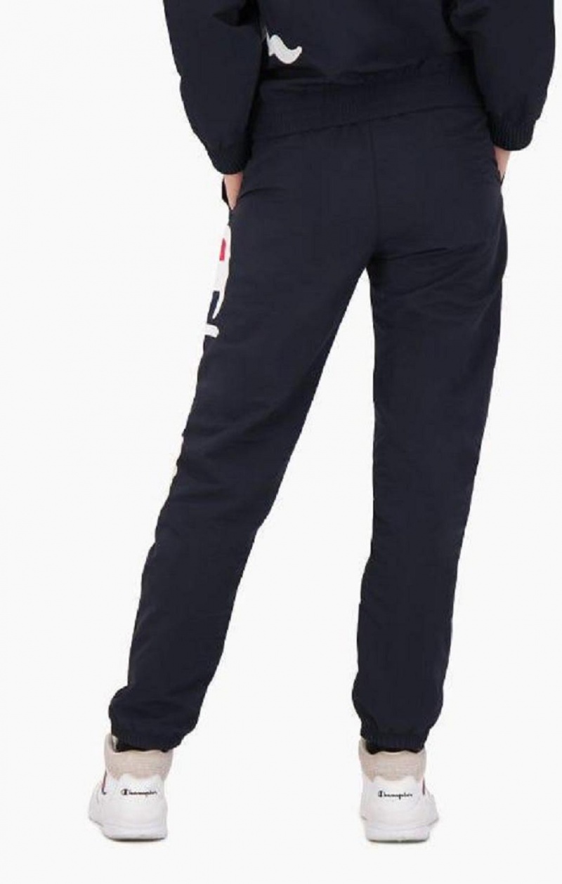 Champion Statement Script Logo Leg Track Pants Joggebukse Dame Mørke Blå | 0249-UOPDS