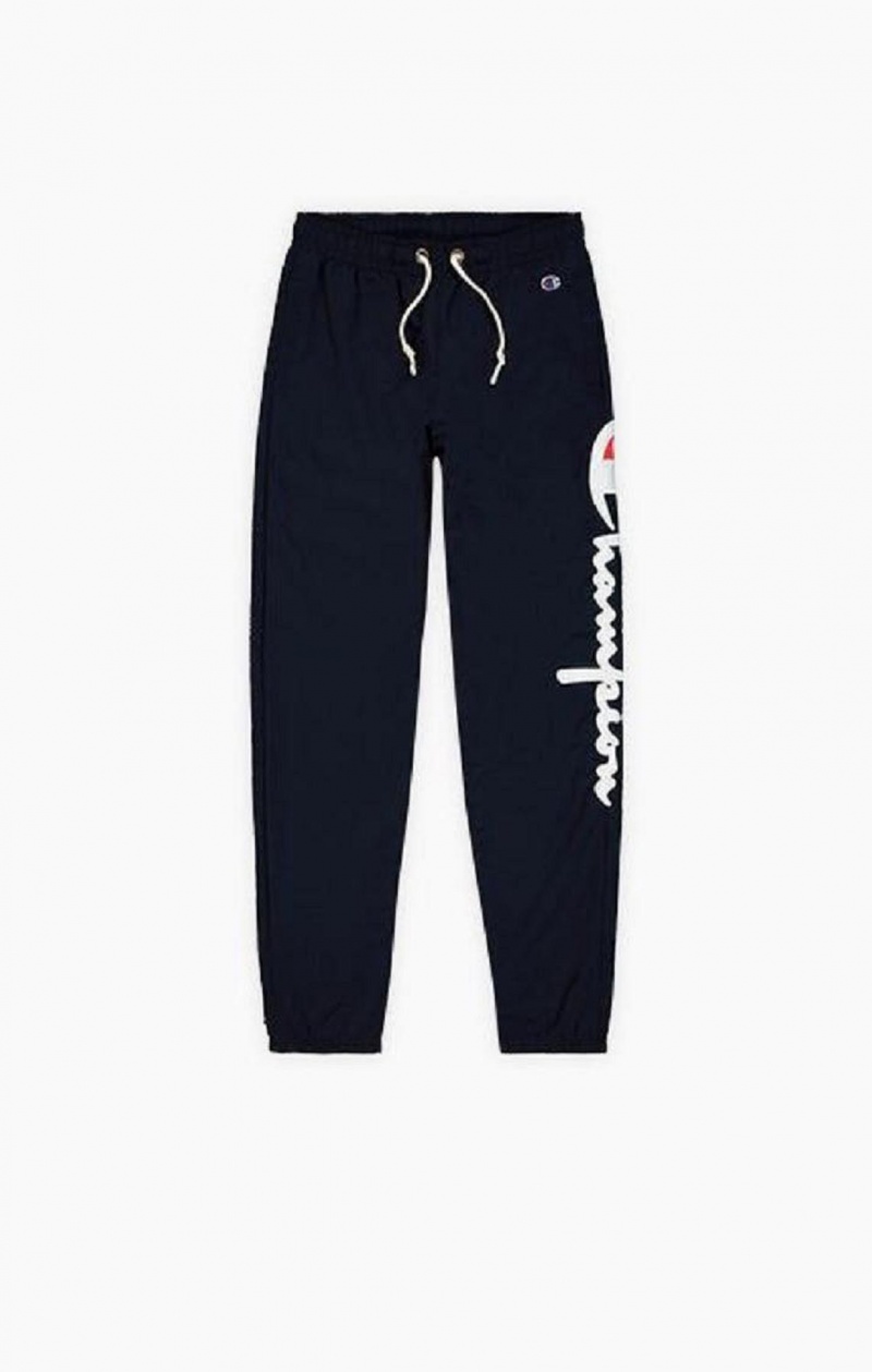 Champion Statement Script Logo Leg Track Pants Joggebukse Dame Mørke Blå | 0249-UOPDS