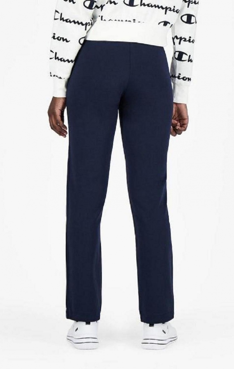 Champion Stretch Bomull Terry Joggers Joggebukse Dame Mørke Blå | 7456-ZHRSC