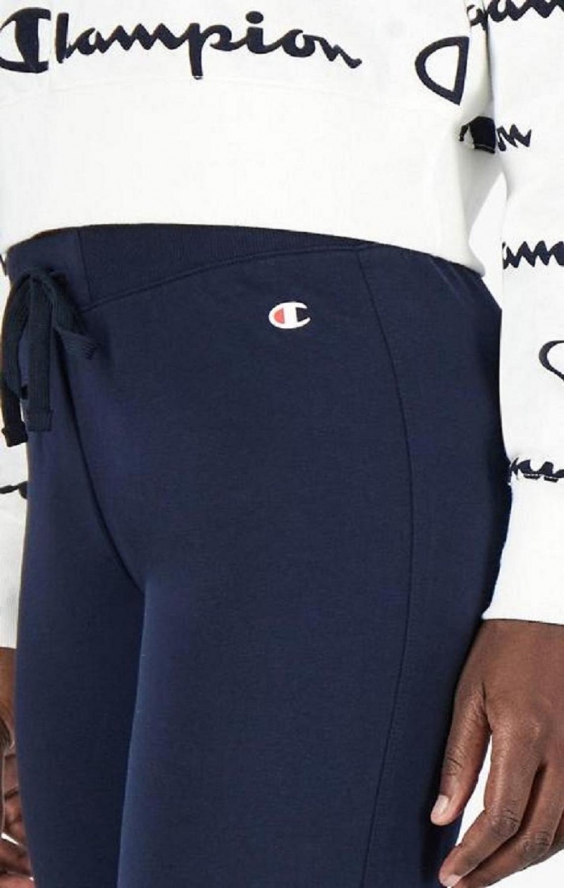 Champion Stretch Bomull Terry Joggers Joggebukse Dame Mørke Blå | 7456-ZHRSC