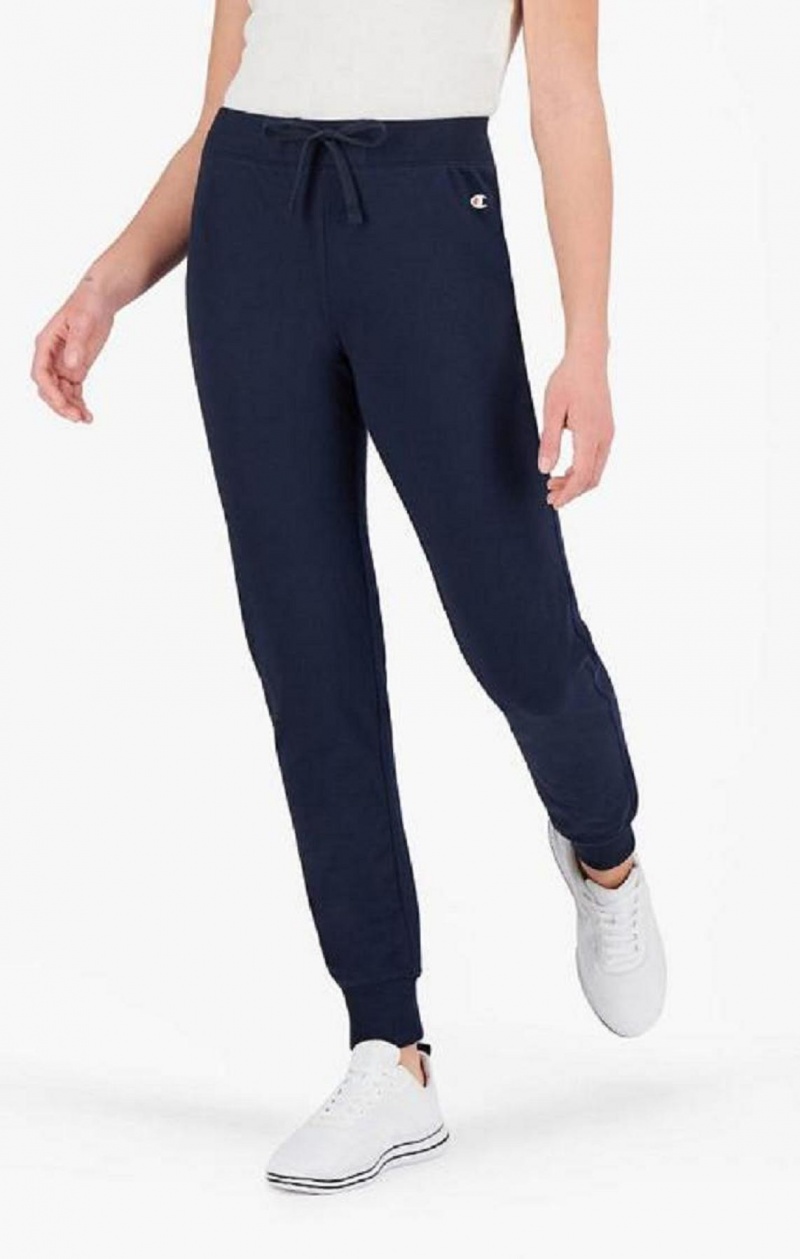 Champion Stretch Bomull Terry Joggers Joggebukse Dame Mørke Blå | 8359-QAEWL