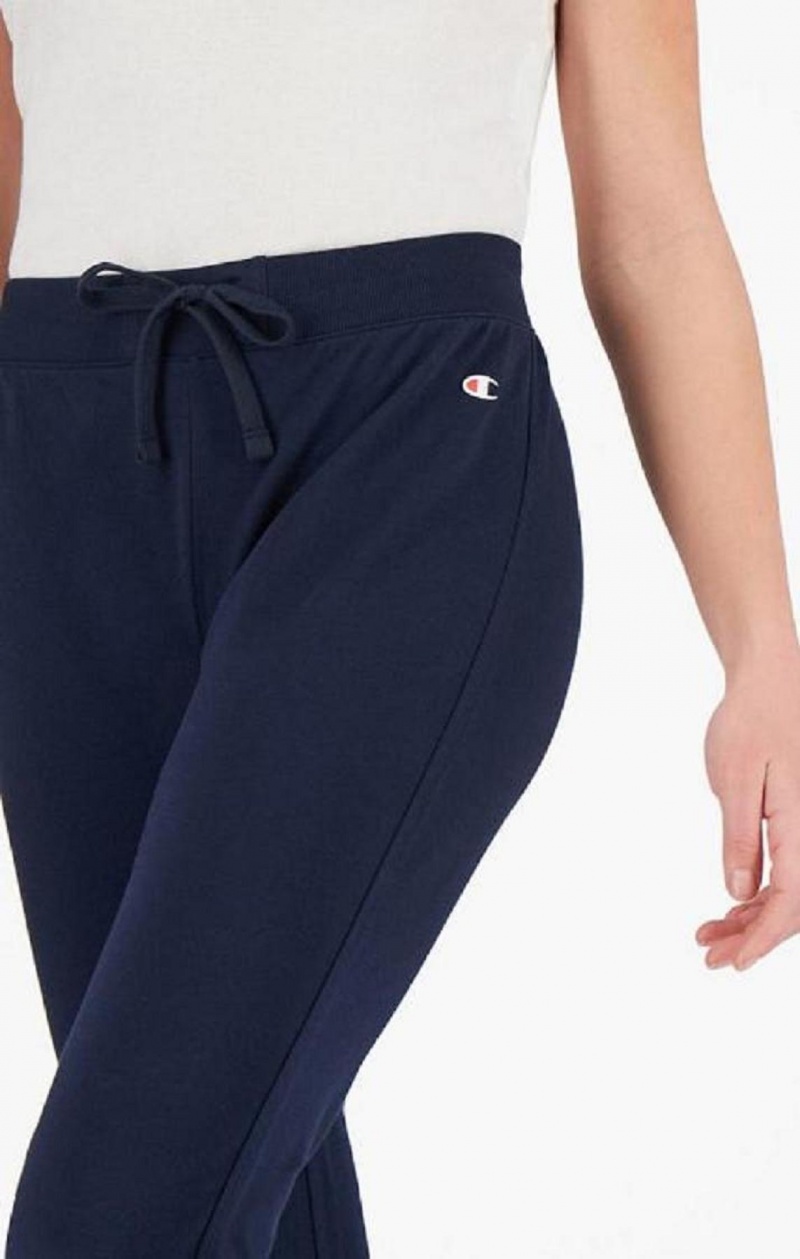 Champion Stretch Bomull Terry Joggers Joggebukse Dame Mørke Blå | 8359-QAEWL