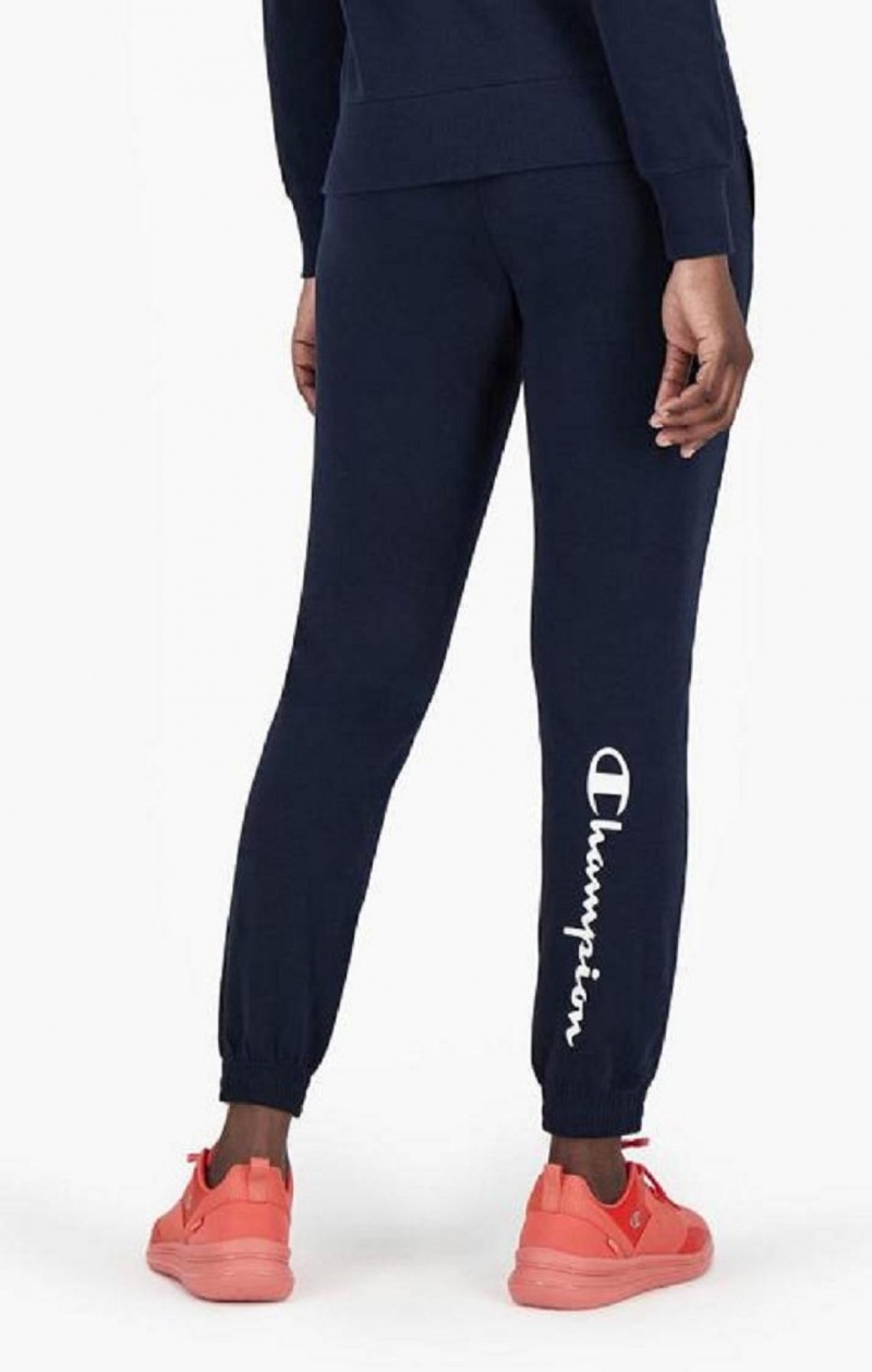 Champion Stretch Bomull Terry Joggers Joggebukse Dame Mørke Blå | 3501-OILNA