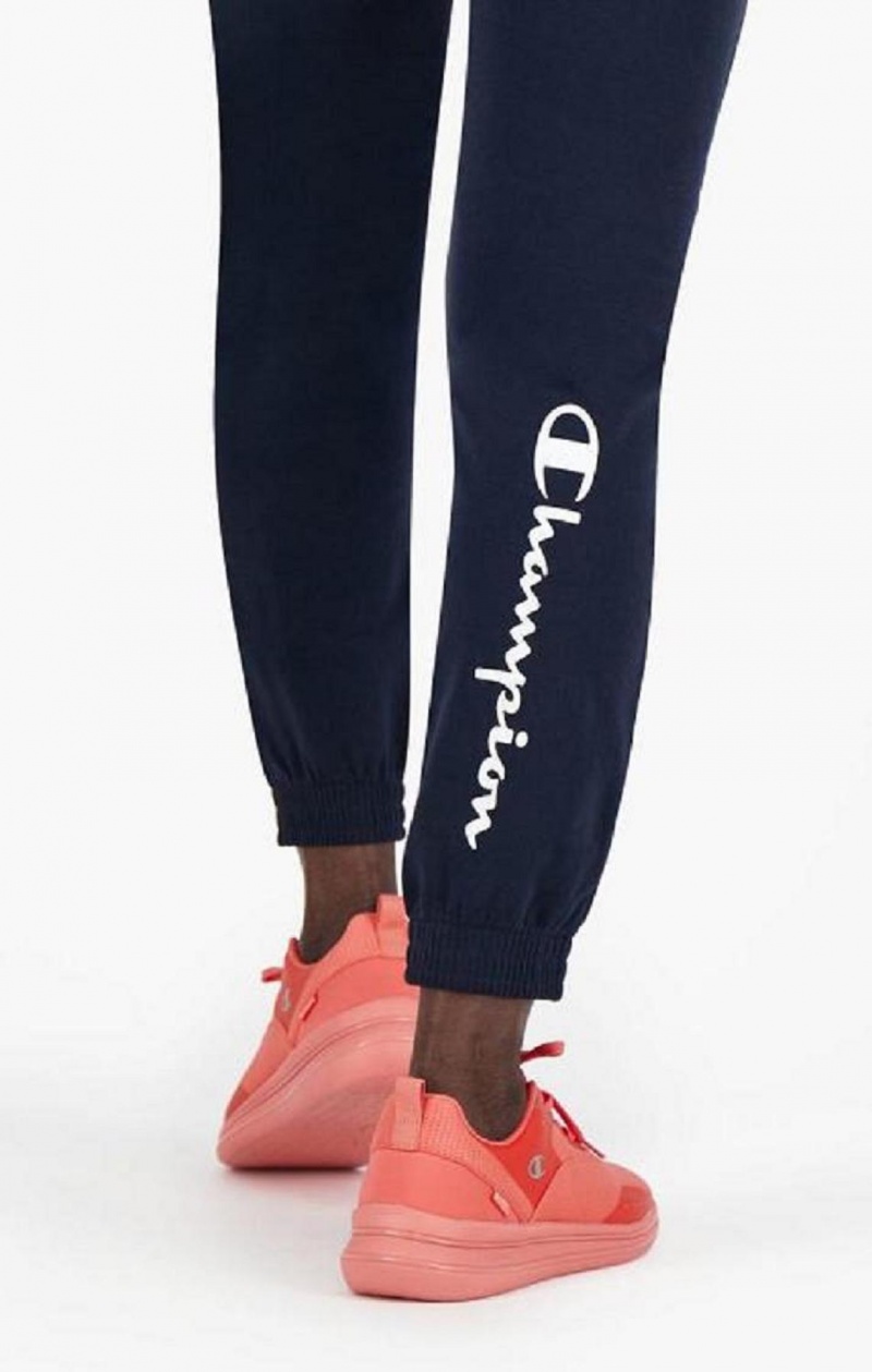 Champion Stretch Bomull Terry Joggers Joggebukse Dame Mørke Blå | 3501-OILNA