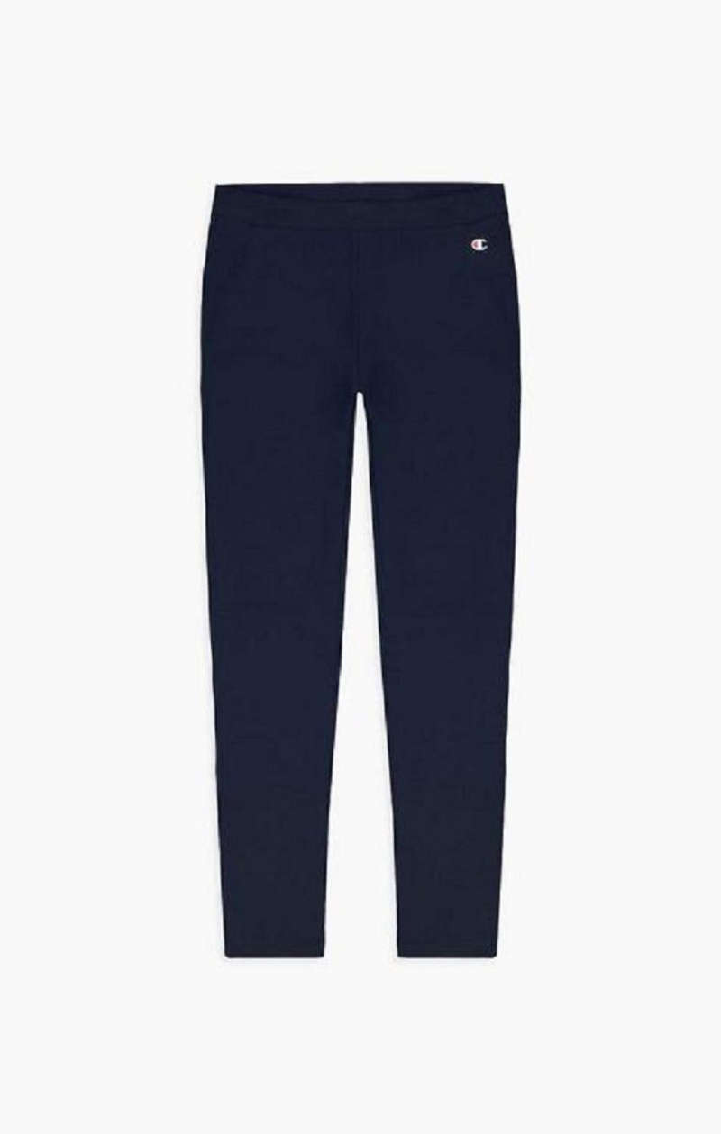 Champion Stretch Bomull Terry Leggings Joggebukse Dame Mørke Blå | 8391-QEOIS