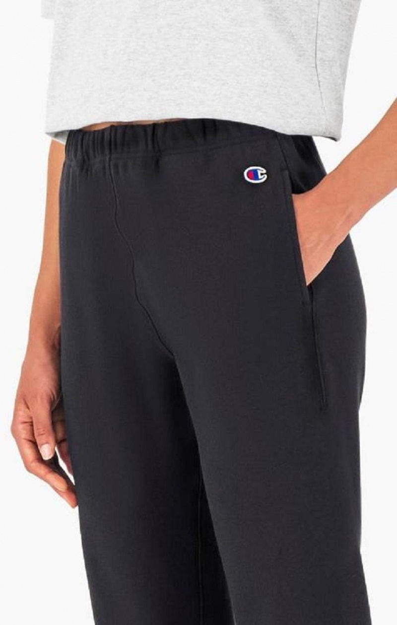 Champion Stretch Reverse Weave Joggers Joggebukse Dame Svarte | 5493-CPIHE