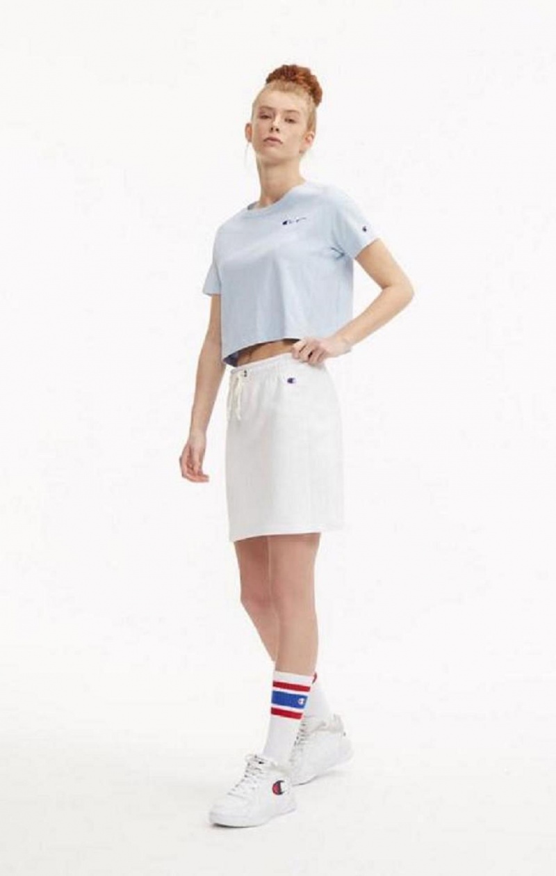 Champion Stretch Reverse Weave Sweat Skirt Skjørt Dame Hvite | 3248-AZWNH