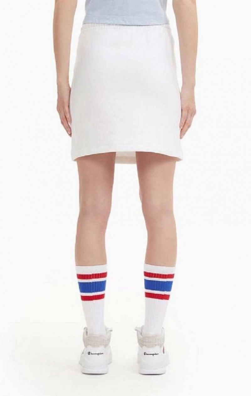 Champion Stretch Reverse Weave Sweat Skirt Skjørt Dame Hvite | 3248-AZWNH