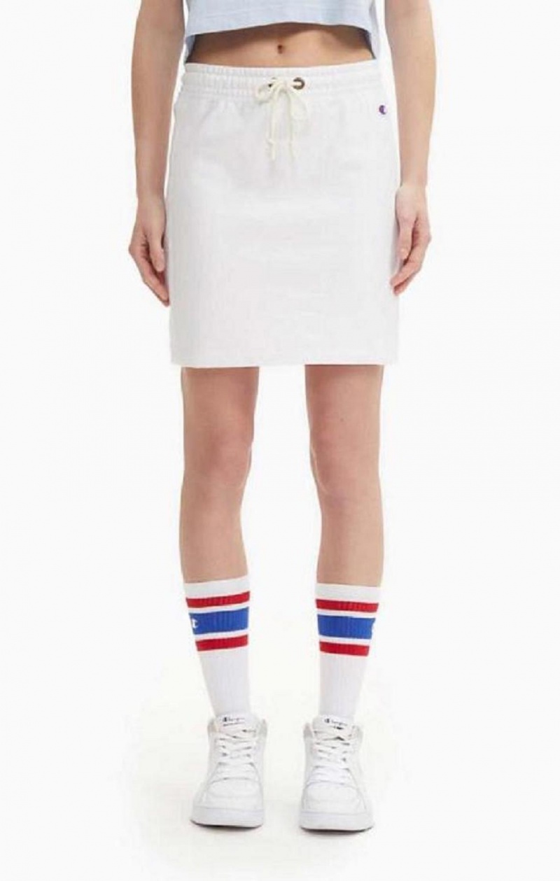 Champion Stretch Reverse Weave Sweat Skirt Skjørt Dame Hvite | 3248-AZWNH