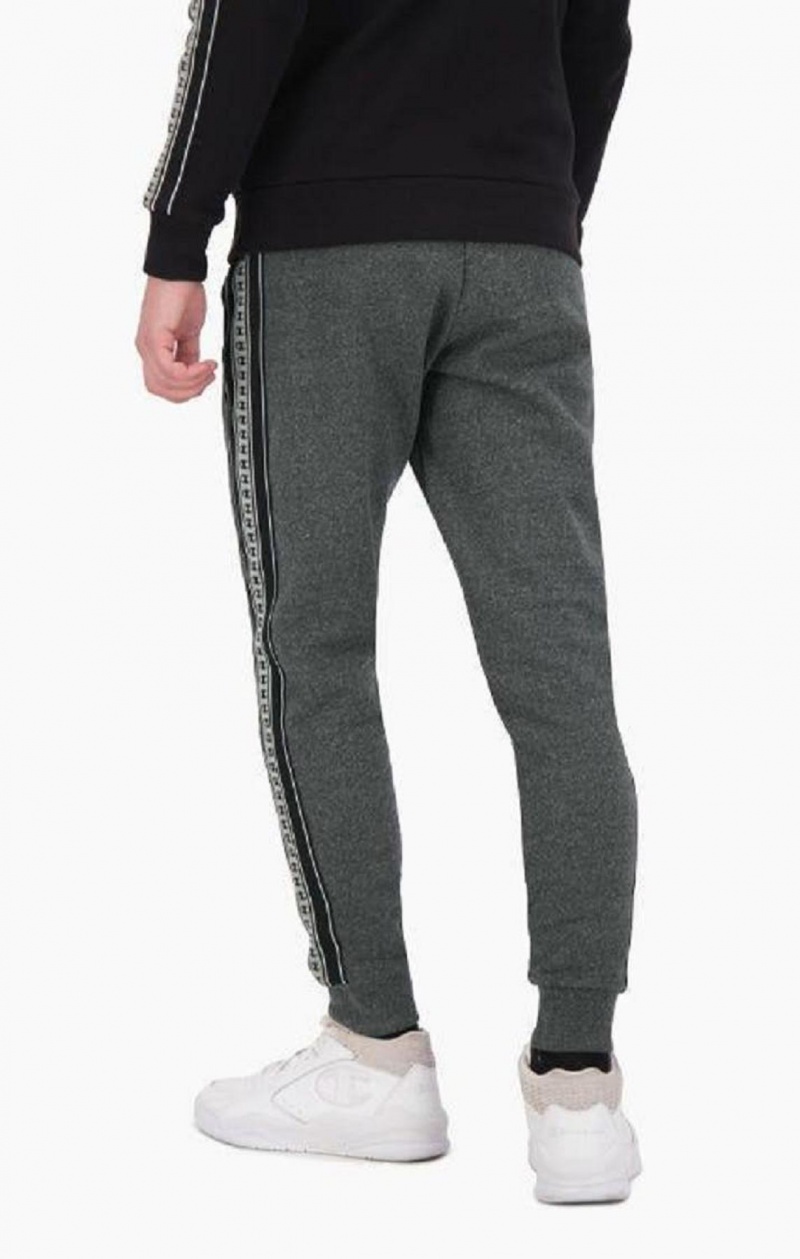 Champion Stripe C Logo Tape Bomull Terry Joggers Joggebukse Herre Mørke Grå | 6359-KHWYL