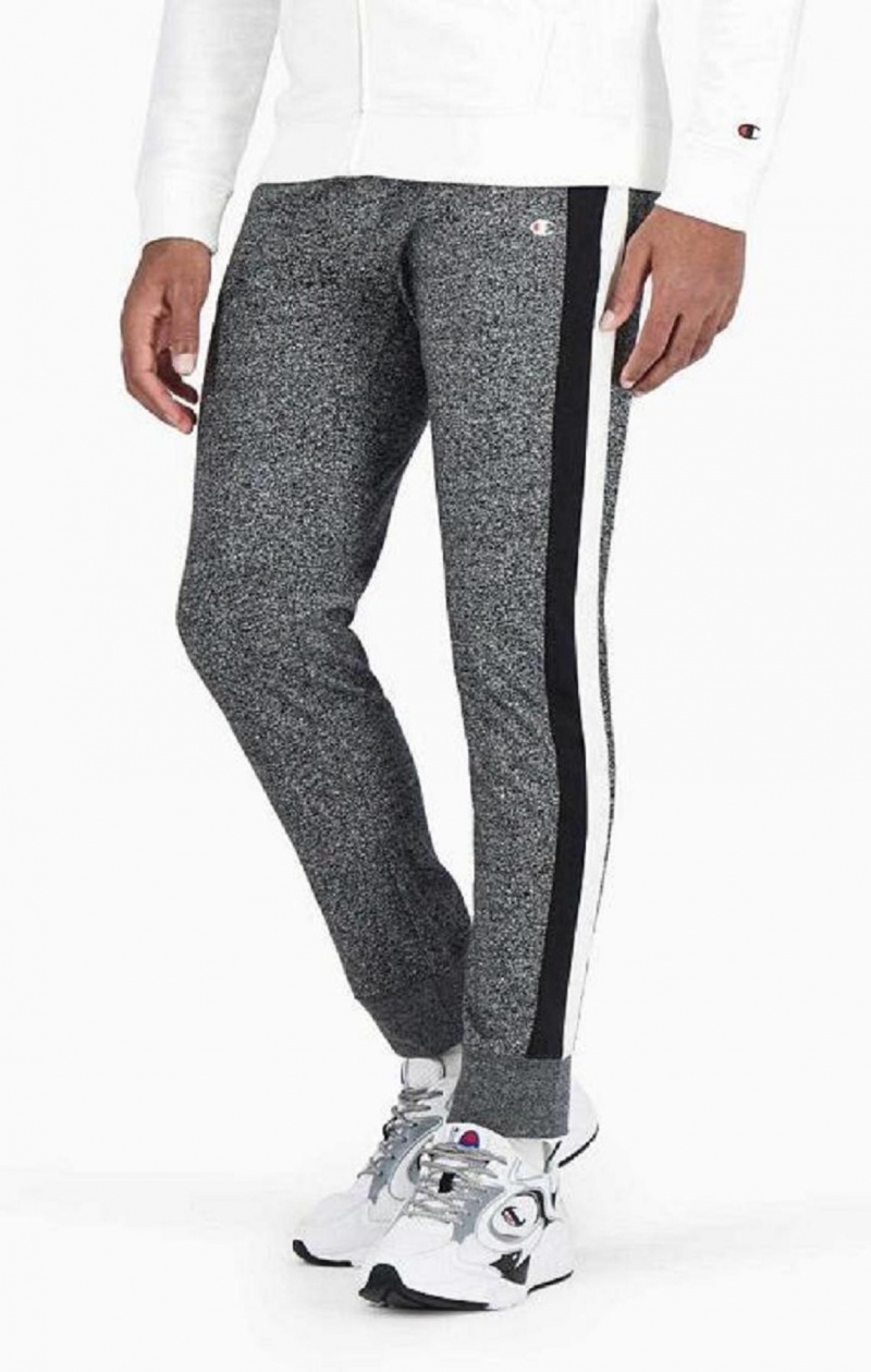 Champion Stripe Insert Cuffed Joggers Joggebukse Herre Mørke Grå | 9623-XHWMV