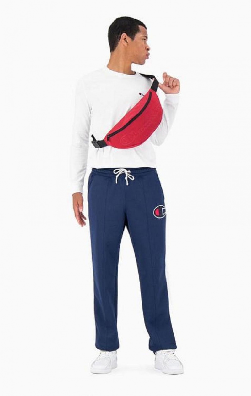 Champion Stripe Leg Basketball Track Pants Joggebukse Herre Blå | 0384-KNXMV