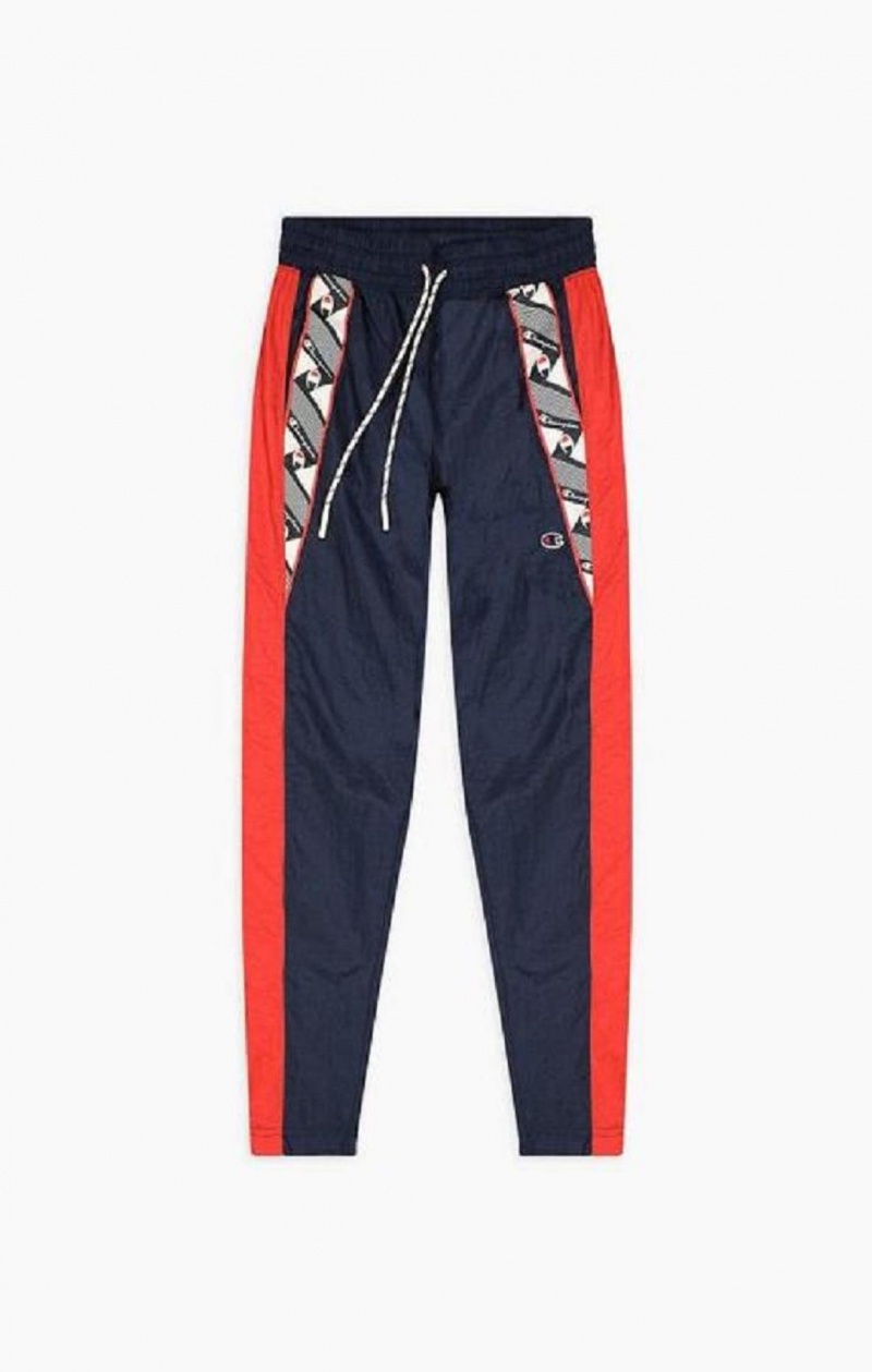 Champion Stripe Logo Tape Insert Cigarette Pants Joggebukse Dame Mørke Turkis | 1203-MIPLJ