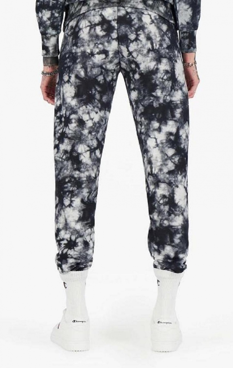 Champion Tie Dye Digital Print Joggers Joggebukse Dame Svarte Hvite | 9402-GJEHC