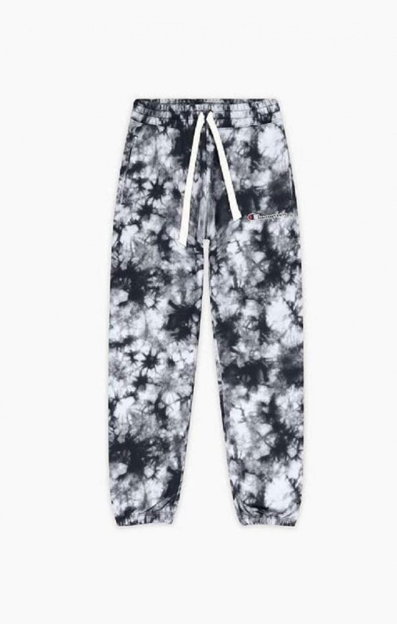 Champion Tie Dye Digital Print Joggers Joggebukse Dame Svarte Hvite | 9402-GJEHC