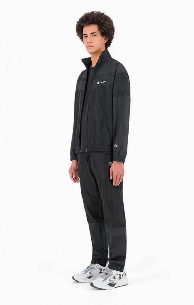 Champion Tonal Panel High Neck Zip-Up Tracksuit Top Gensere Herre Svarte | 7061-SIHAL