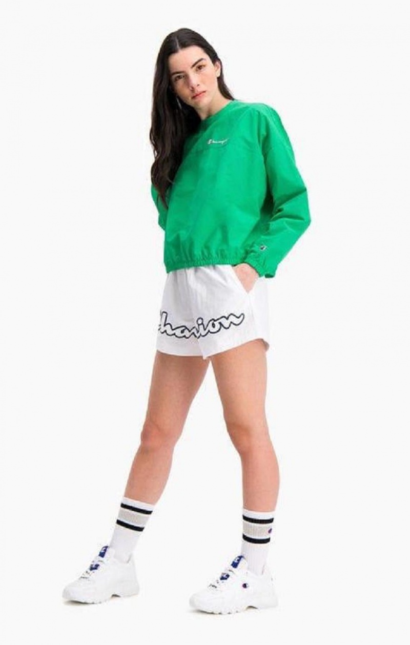 Champion Vann Repellent Script Logo Track Sweatshirt Gensere Dame Lyse Grønn | 9163-OFDNJ