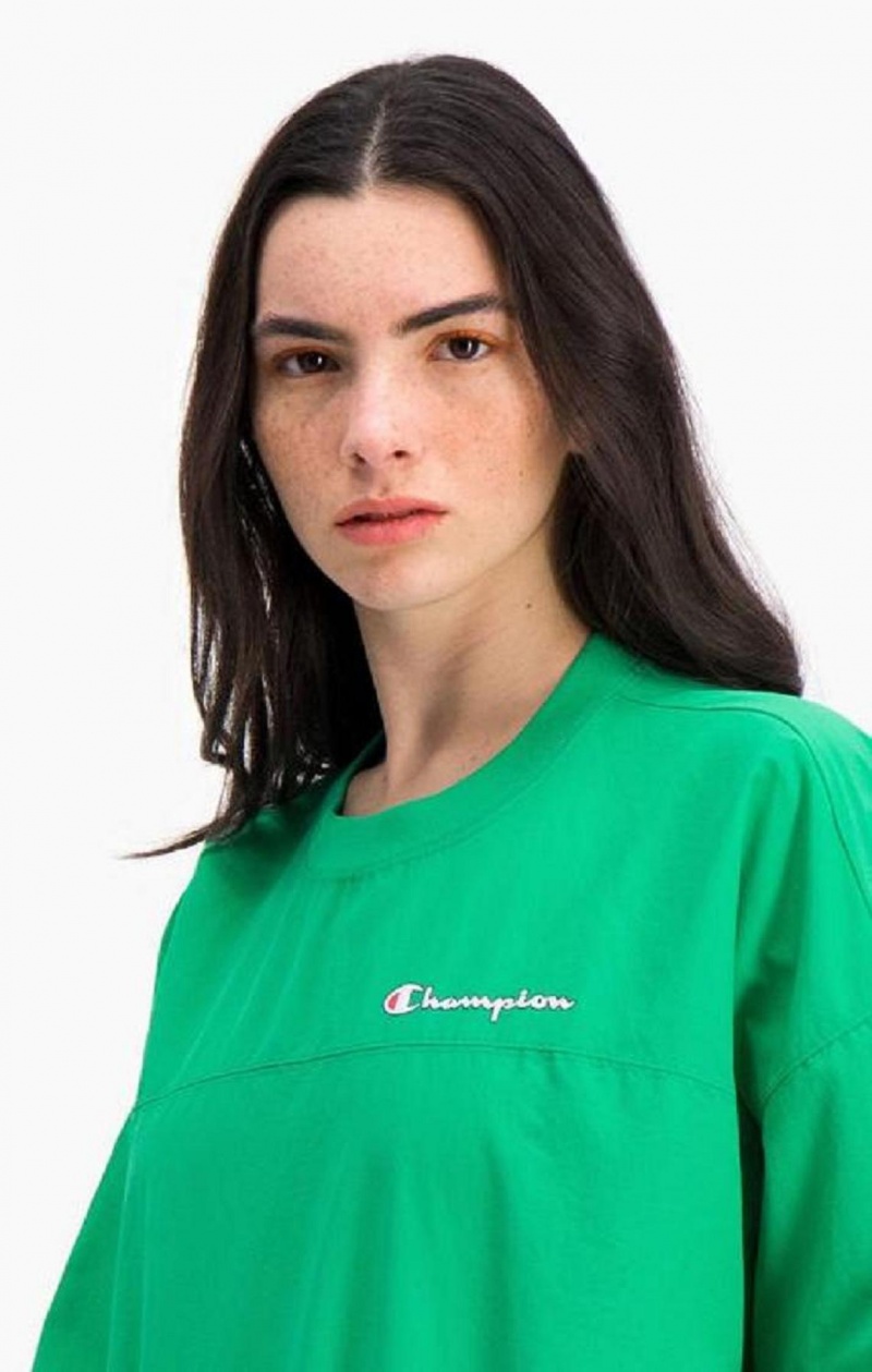 Champion Vann Repellent Script Logo Track Sweatshirt Gensere Dame Lyse Grønn | 9163-OFDNJ