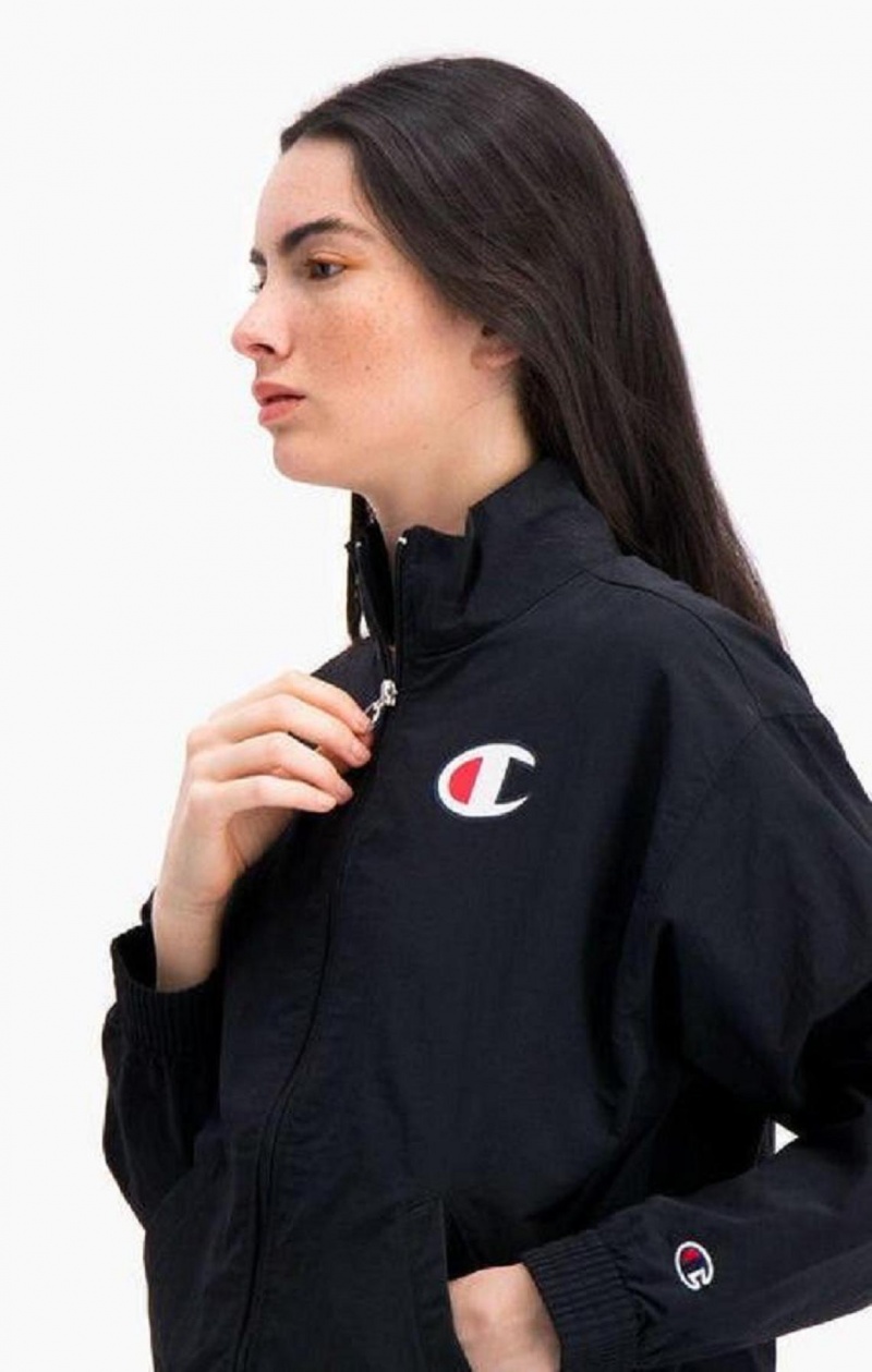 Champion Vann Repellent Zip-Through Track Jacket Jakker Dame Svarte | 6731-AGHTM