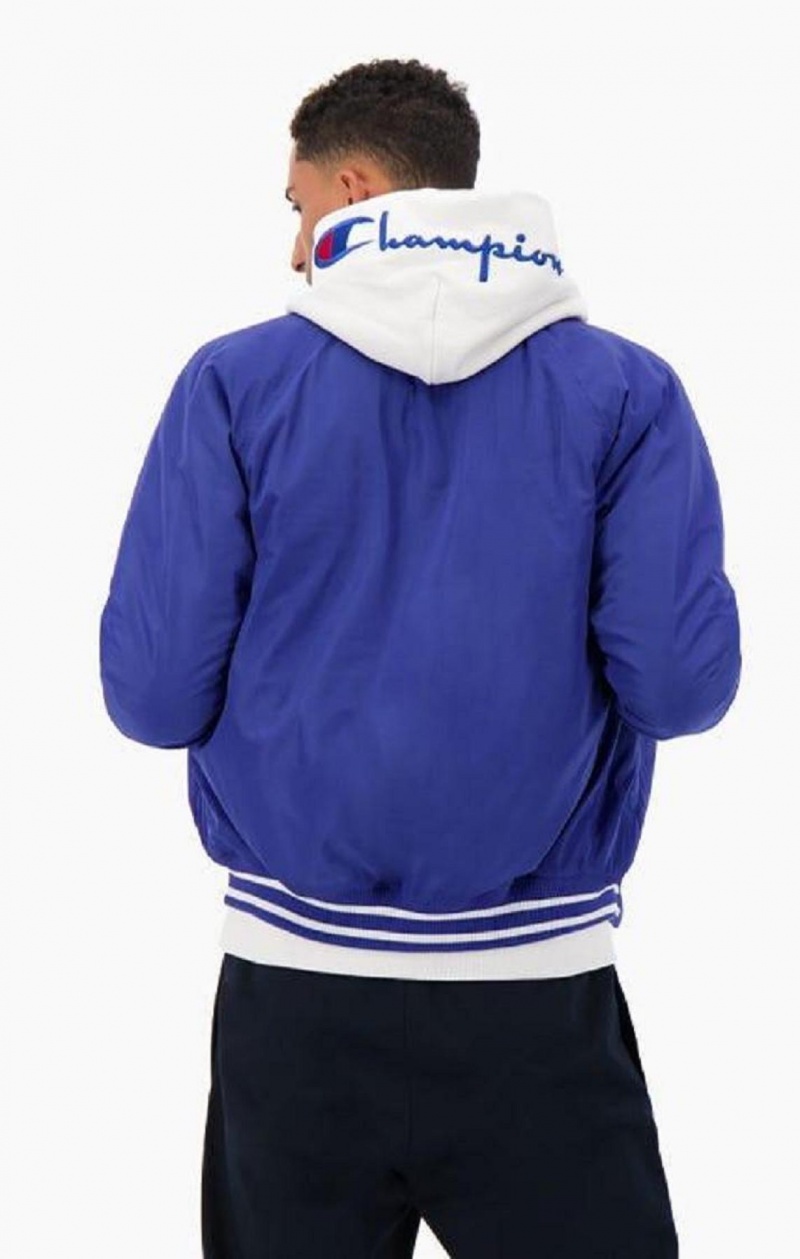 Champion Varsity Bomber Jacket Jakker Herre Mørke Blå | 5024-GERAC