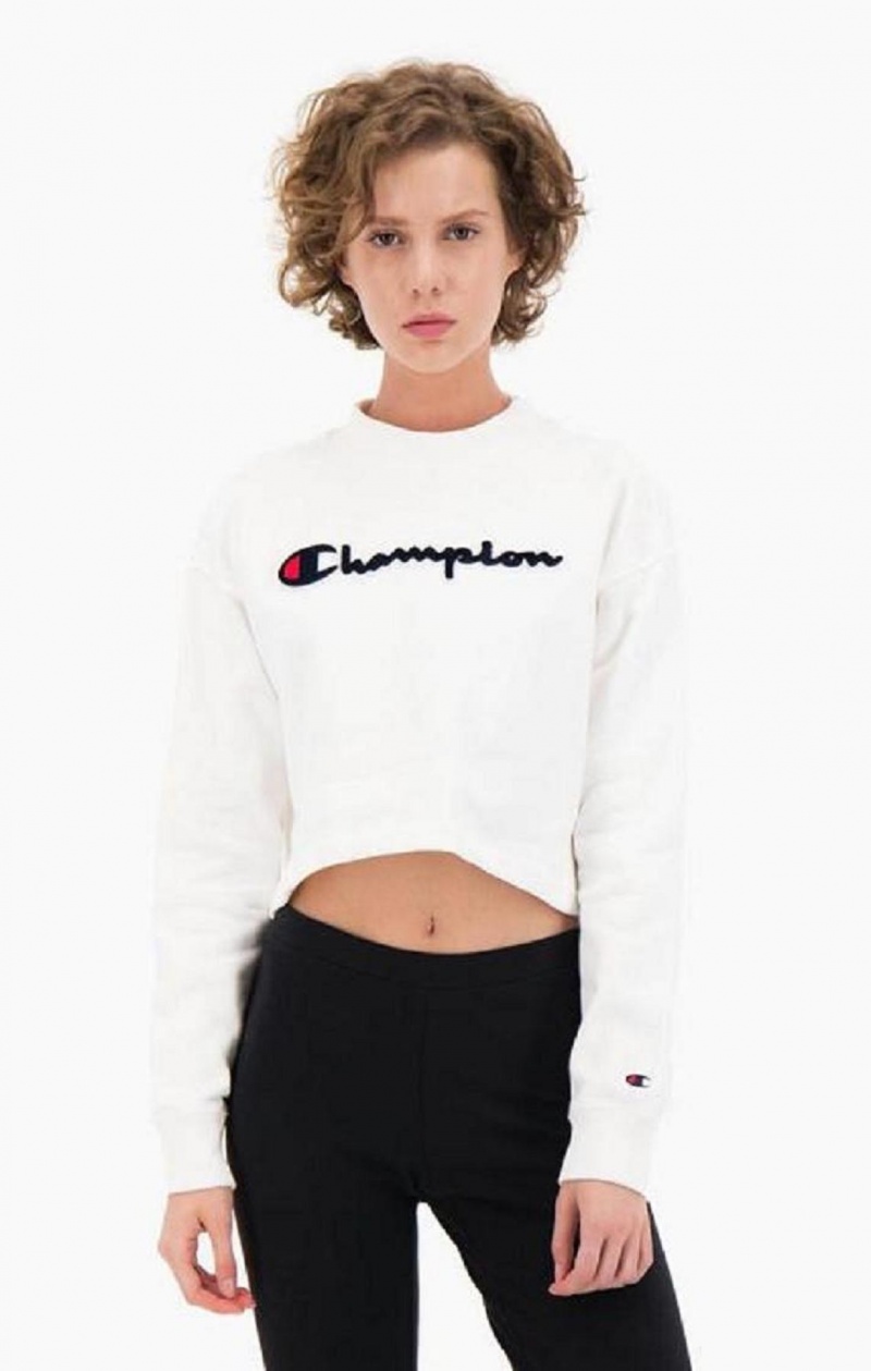 Champion Velvet Script Logo High Neck Sweatshirt Gensere Dame Rosa | 8937-DWOQR